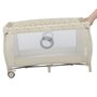 Patut pliant, Lionelo, Sven Plus, 120x60 cm, Cu doua nivele, Cu arcada jucarii, masuta de infasat, vibratii, melodii, conform cu standardele europeane de securitate EN716 si EN12221, Bej Latte - 10