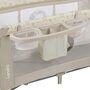 Patut pliant, Lionelo, Sven Plus, 120x60 cm, Cu doua nivele, Cu arcada jucarii, masuta de infasat, vibratii, melodii, conform cu standardele europeane de securitate EN716 si EN12221, Bej Latte - 16