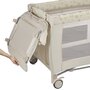 Patut pliant, Lionelo, Sven Plus, 120x60 cm, Cu doua nivele, Cu arcada jucarii, masuta de infasat, vibratii, melodii, conform cu standardele europeane de securitate EN716 si EN12221, Bej Latte - 17