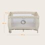 Patut pliant, Lionelo, Sven Plus, 120x60 cm, Cu doua nivele, Cu arcada jucarii, masuta de infasat, vibratii, melodii, conform cu standardele europeane de securitate EN716 si EN12221, Bej Latte - 34
