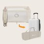 Patut pliant, Lionelo, Sven Plus, 120x60 cm, Cu doua nivele, Cu arcada jucarii, masuta de infasat, vibratii, melodii, conform cu standardele europeane de securitate EN716 si EN12221, Bej Latte - 21