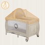 Patut pliant, Lionelo, Sven Plus, 120x60 cm, Cu doua nivele, Cu arcada jucarii, masuta de infasat, vibratii, melodii, conform cu standardele europeane de securitate EN716 si EN12221, Bej Latte - 13