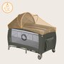Patut pliant, Lionelo, Sven Plus, 120x60 cm, Cu doua nivele, Cu arcada jucarii, masuta de infasat, vibratii, melodii, conform cu standardele europeane de securitate EN716 si EN12221, Bej Olive - 13