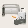 Patut pliant, Lionelo, Sven Plus, 120x60 cm, Cu doua nivele, Cu arcada jucarii, masuta de infasat, vibratii, melodii, conform cu standardele europeane de securitate EN716 si EN12221, Bej Olive - 16