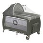 Patut pliant, Lionelo, Sven Plus, 120x60 cm, Cu doua nivele, Cu arcada jucarii, masuta de infasat, vibratii, melodii, conform cu standardele europeane de securitate EN716 si EN12221, Bej Olive - 5