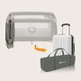 Patut pliant, Lionelo, Sven Plus, 120x60 cm, Cu doua nivele, Cu arcada jucarii, masuta de infasat, vibratii, melodii, conform cu standardele europeane de securitate EN716 si EN12221, Bej Olive - 29
