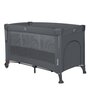 Patut pliant multifunctional, Lionelo, Ellen, Cu laterala culisanta, Nivel suplimentar, Intrare laterala cu fermoar, 2 roti, Saltea pliabila si geanta de transport incluse, 0- 36 luni, Pana la 15 kg, 120x60 cm, Conform cu  EN 716, Gri - 6