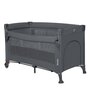 Patut pliant multifunctional, Lionelo, Ellen, Cu laterala culisanta, Nivel suplimentar, Intrare laterala cu fermoar, 2 roti, Saltea pliabila si geanta de transport incluse, 0- 36 luni, Pana la 15 kg, 120x60 cm, Conform cu  EN 716, Gri