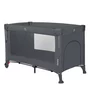 Patut pliant multifunctional, Lionelo, Ellen, Cu laterala culisanta, Nivel suplimentar, Intrare laterala cu fermoar, 2 roti, Saltea pliabila si geanta de transport incluse, 0- 36 luni, Pana la 15 kg, 120x60 cm, Conform cu  EN 716, Gri - 7