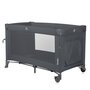 Patut pliant multifunctional, Lionelo, Ellen, Cu laterala culisanta, Nivel suplimentar, Intrare laterala cu fermoar, 2 roti, Saltea pliabila si geanta de transport incluse, 0- 36 luni, Pana la 15 kg, 120x60 cm, Conform cu  EN 716, Gri - 7