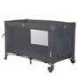 Patut pliant multifunctional, Lionelo, Ellen, Cu laterala culisanta, Nivel suplimentar, Intrare laterala cu fermoar, 2 roti, Saltea pliabila si geanta de transport incluse, 0- 36 luni, Pana la 15 kg, 120x60 cm, Conform cu  EN 716, Gri - 8