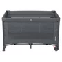 Patut pliant multifunctional, Lionelo, Ellen, Cu laterala culisanta, Nivel suplimentar, Intrare laterala cu fermoar, 2 roti, Saltea pliabila si geanta de transport incluse, 0- 36 luni, Pana la 15 kg, 120x60 cm, Conform cu  EN 716, Gri - 9