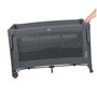 Patut pliant multifunctional, Lionelo, Ellen, Cu laterala culisanta, Nivel suplimentar, Intrare laterala cu fermoar, 2 roti, Saltea pliabila si geanta de transport incluse, 0- 36 luni, Pana la 15 kg, 120x60 cm, Conform cu  EN 716, Gri - 9