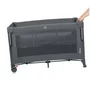 Patut pliant multifunctional, Lionelo, Ellen, Cu laterala culisanta, Nivel suplimentar, Intrare laterala cu fermoar, 2 roti, Saltea pliabila si geanta de transport incluse, 0- 36 luni, Pana la 15 kg, 120x60 cm, Conform cu  EN 716, Gri - 10