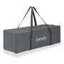 Patut pliant multifunctional, Lionelo, Ellen, Cu laterala culisanta, Nivel suplimentar, Intrare laterala cu fermoar, 2 roti, Saltea pliabila si geanta de transport incluse, 0- 36 luni, Pana la 15 kg, 120x60 cm, Conform cu  EN 716, Gri - 13