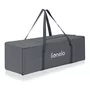 Patut pliant multifunctional, Lionelo, Ellen, Cu laterala culisanta, Nivel suplimentar, Intrare laterala cu fermoar, 2 roti, Saltea pliabila si geanta de transport incluse, 0- 36 luni, Pana la 15 kg, 120x60 cm, Conform cu  EN 716, Gri - 14