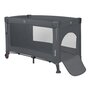Patut pliant multifunctional, Lionelo, Ellen, Cu laterala culisanta, Nivel suplimentar, Intrare laterala cu fermoar, 2 roti, Saltea pliabila si geanta de transport incluse, 0- 36 luni, Pana la 15 kg, 120x60 cm, Conform cu  EN 716, Gri - 4