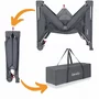 Patut pliant multifunctional, Lionelo, Ellen, Cu laterala culisanta, Nivel suplimentar, Intrare laterala cu fermoar, 2 roti, Saltea pliabila si geanta de transport incluse, 0- 36 luni, Pana la 15 kg, 120x60 cm, Conform cu  EN 716, Gri - 11