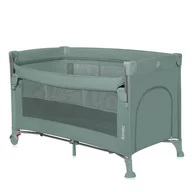 Patut pliant multifunctional, Lionelo, Ellen, Cu laterala culisanta, Nivel suplimentar, Intrare laterala cu fermoar, 2 roti, Saltea pliabila si geanta de transport incluse, 0- 36 luni, Pana la 15 kg, 120x60 cm, Conform cu  EN 716, Verde