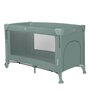 Patut pliant multifunctional, Lionelo, Ellen, Cu laterala culisanta, Nivel suplimentar, Intrare laterala cu fermoar, 2 roti, Saltea pliabila si geanta de transport incluse, 0- 36 luni, Pana la 15 kg, 120x60 cm, Conform cu  EN 716, Verde - 6