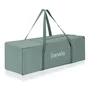 Patut pliant multifunctional, Lionelo, Ellen, Cu laterala culisanta, Nivel suplimentar, Intrare laterala cu fermoar, 2 roti, Saltea pliabila si geanta de transport incluse, 0- 36 luni, Pana la 15 kg, 120x60 cm, Conform cu  EN 716, Verde - 16