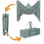 Patut pliant multifunctional, Lionelo, Ellen, Cu laterala culisanta, Nivel suplimentar, Intrare laterala cu fermoar, 2 roti, Saltea pliabila si geanta de transport incluse, 0- 36 luni, Pana la 15 kg, 120x60 cm, Conform cu  EN 716, Verde - 10