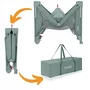 Patut pliant multifunctional, Lionelo, Ellen, Cu laterala culisanta, Nivel suplimentar, Intrare laterala cu fermoar, 2 roti, Saltea pliabila si geanta de transport incluse, 0- 36 luni, Pana la 15 kg, 120x60 cm, Conform cu  EN 716, Verde - 11