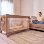 Patut pliant multifunctional, Lionelo, Ellen, Cu laterala culisanta, Nivel suplimentar, Intrare laterala cu fermoar, 2 roti, Saltea pliabila si geanta de transport incluse, 0- 36 luni, Pana la 15 kg, 120x60 cm, Conform cu  EN 716, Verde - 23