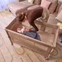 Patut pliant multifunctional, Lionelo, Ellen, Cu laterala culisanta, Nivel suplimentar, Intrare laterala cu fermoar, 2 roti, Saltea pliabila si geanta de transport incluse, 0- 36 luni, Pana la 15 kg, 120x60 cm, Conform cu  EN 716, Verde - 27