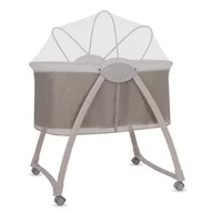 Patut si balansoar portabil Lionelo, Gaya 2 in 1, cu functie de leganat si muzica, 3 viteze de leganat reglabile, saltea T25, controlat prin telecomanda sau panou, pana la 9 kg, 0 luni+, 93 x 68 x 81 cm, bej latte