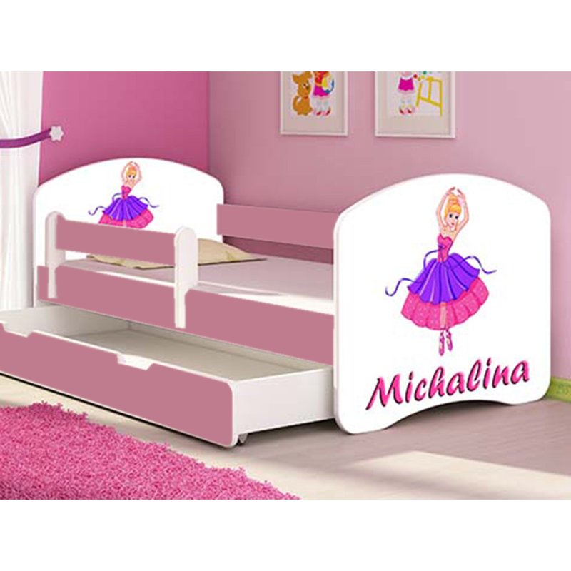 Mykids - patut tineret ballerina cu sertar si saltea 160x80