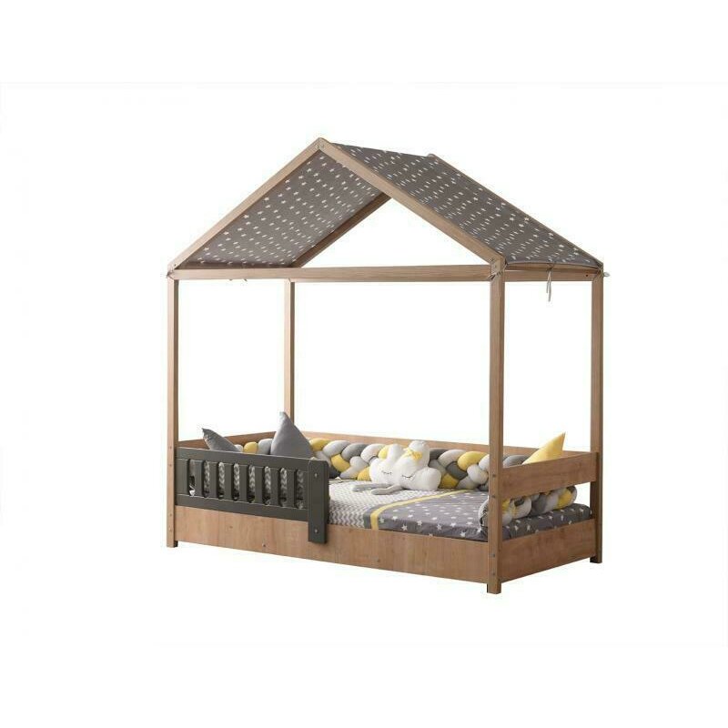Mykids - patut din lemn tip casuta montessori bois, din mdf, 190x90 cm