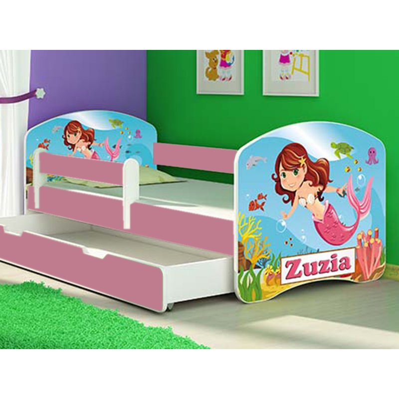 Mykids - patut tineret mermaid cu sertar si saltea 160x80