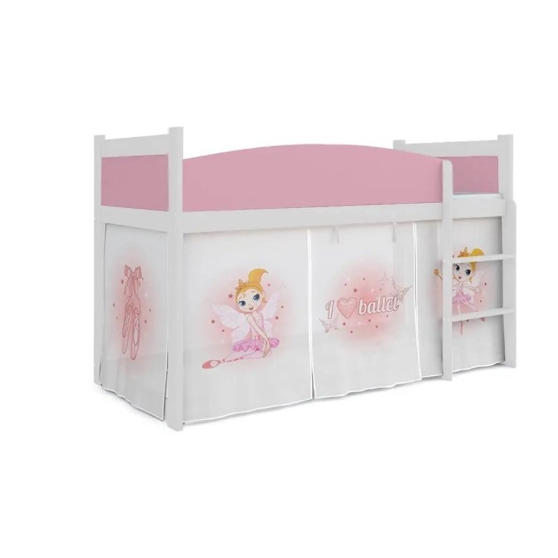 Mykids - patut tineret twist antresola 01, 184x80 cm, i love ballet