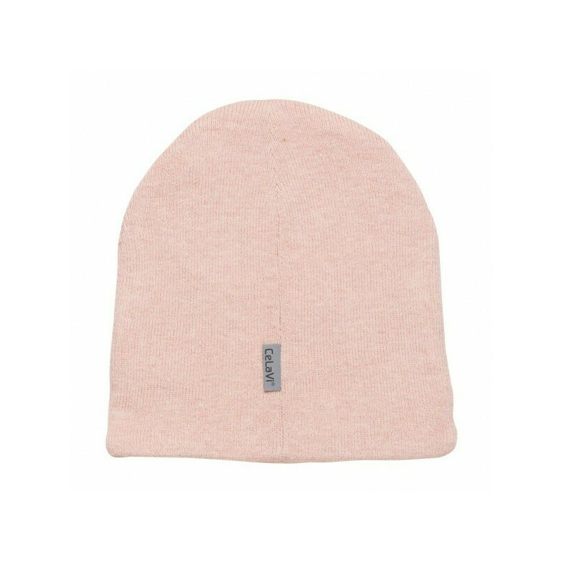 Peach frost 86/92 - fes dublat knit din lana si bumbac - celavi