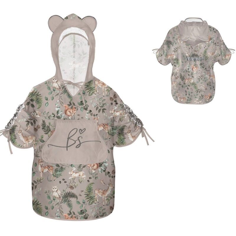 Babysteps - pelerina de ploaie pentru copii, poncho pentru ploaie 1,5-8 ani animals garden light