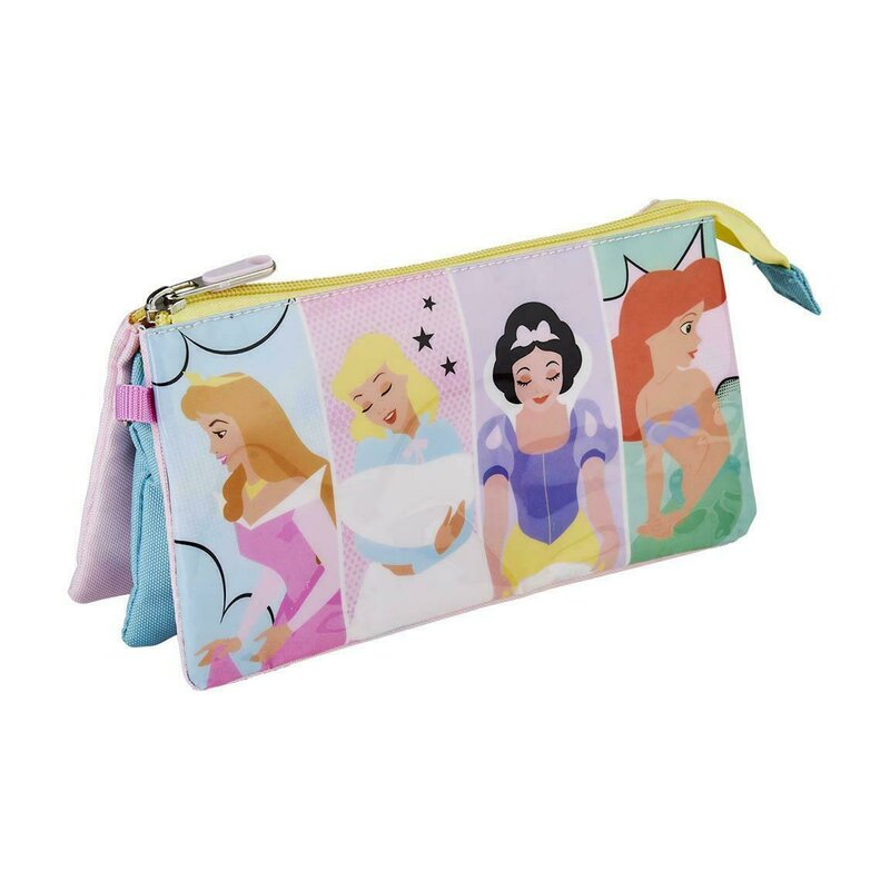 Cerda - penar disney princess cu 3 compartimente, 22x11,5x2 cm