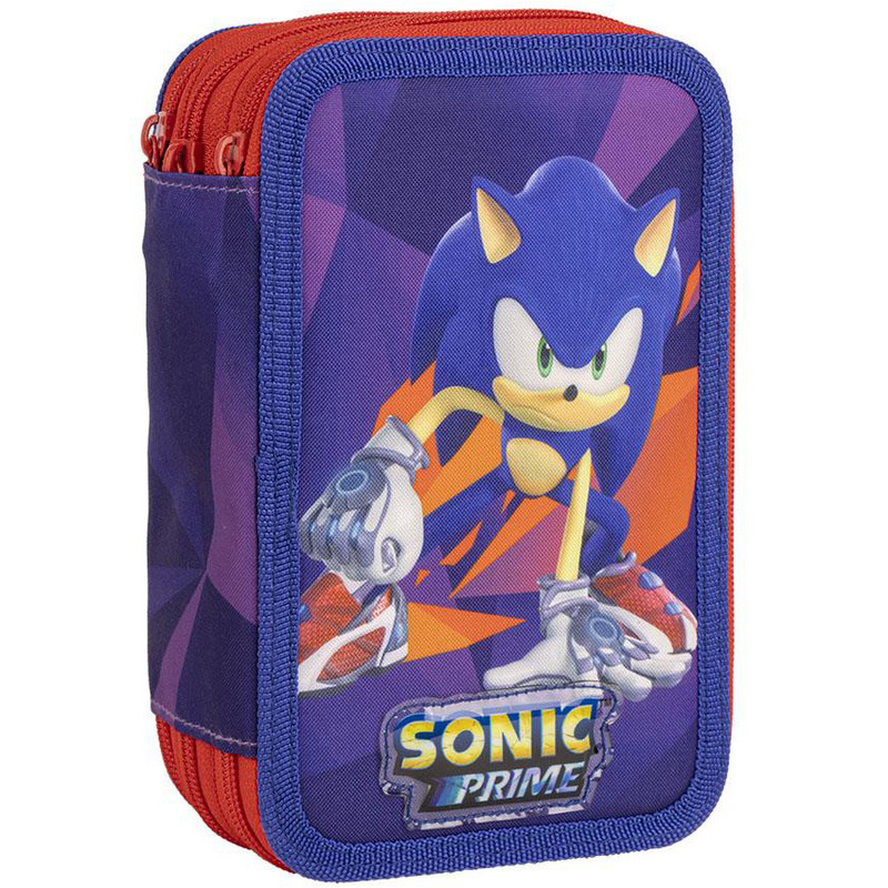 Penar echipat sonic prime cu 3 compartimente, 44 piese