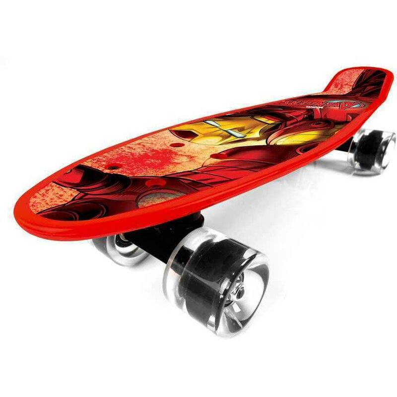 Seven - skateboard penny board iron man din polipropilena, rosu