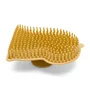 Perie de baie, New Baby, Din silicon, Cu peri moi, Maner ergonomic, Pentru pielea sensibila, 8x11 cm, 0 luni+, Dinosaur/Beige - 2