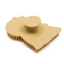 Perie de baie, New Baby, Din silicon, Cu peri moi, Maner ergonomic, Pentru pielea sensibila, 8x11 cm, 0 luni+, Dinosaur/Beige - 3