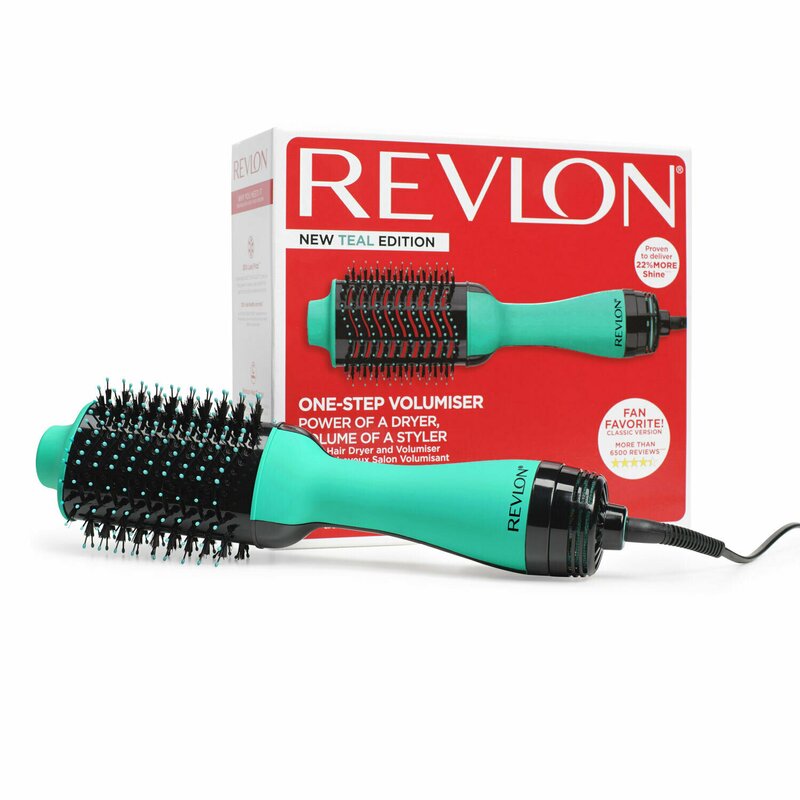 Revlon - Perie electrica fixa One-Step Hair Dryer & Volumizer, RVDR5222TE TEAL, pentru par mediu si lung, Turcoaz