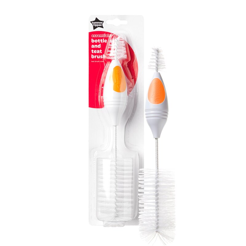 Tommee tippee - perie essentials pentru biberon si tetina, portocaliu