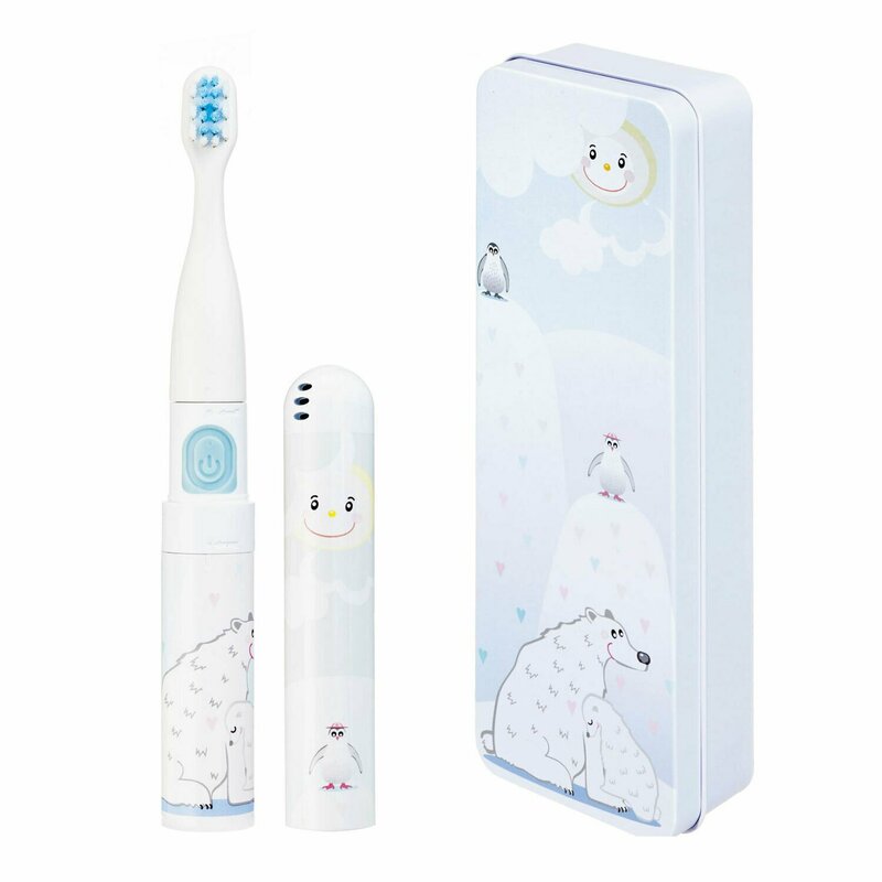 Vitammy - periuta de dinti electrica smile, pentru copii 3 +, cutie travel, animatie urs polar, alb, tb8041mp