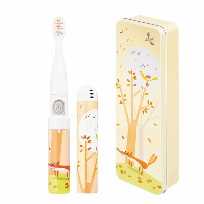Vitammy - periuta de dinti electrica smile, pentru copii 3 +, cutie travel, animatie vulpe, alb/maro, tb8041f