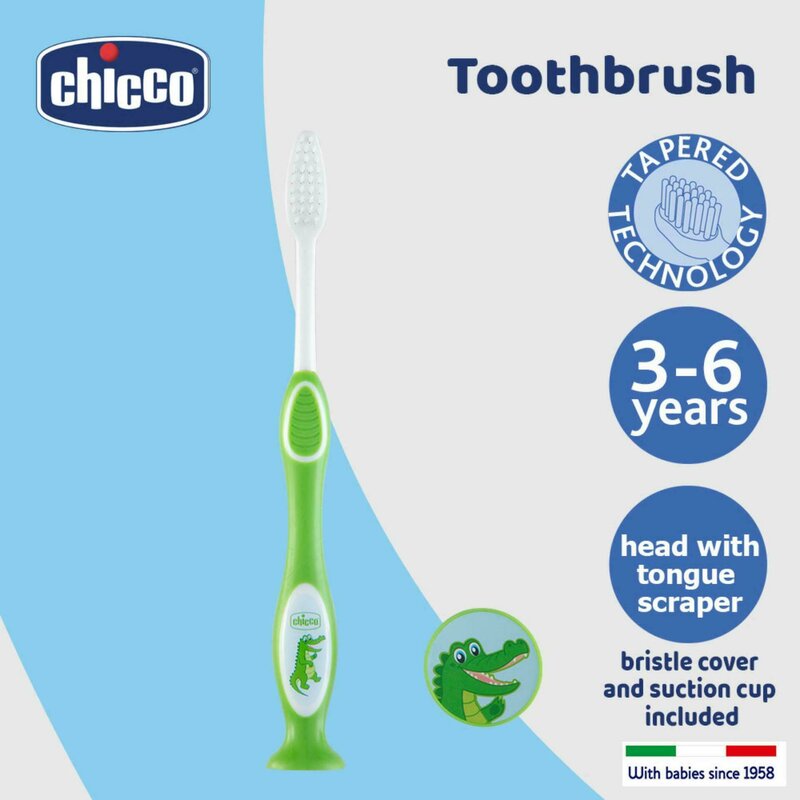 Chicco - periuta pentru dinti de lapte , 3-6 ani, verde