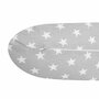 Perna alaptare, New Baby, Cu husa detasabila, In forma de C, Bumbac, Diametru 16 cm, Lungime in jurul circumferintei 285 cm, 100% antialergic, Stars Grey - 3