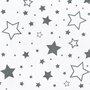 Perna alaptare, New Baby, Cu husa detasabila, In forma de C, Bumbac, Diametru 16 cm, Lungime in jurul circumferintei 285 cm, Stars White/Grey - 3