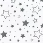 Perna alaptare, New Baby, Cu husa detasabila, In forma de C, Bumbac, Diametru 16 cm, Lungime in jurul circumferintei 285 cm, Stars White/Grey - 3