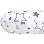 Perna alaptare, New Baby, Cu husa detasabila, In forma de C, Bumbac, Diametru 16 cm, Lungime in jurul circumferintei 285 cm, Stars White/Grey - 4